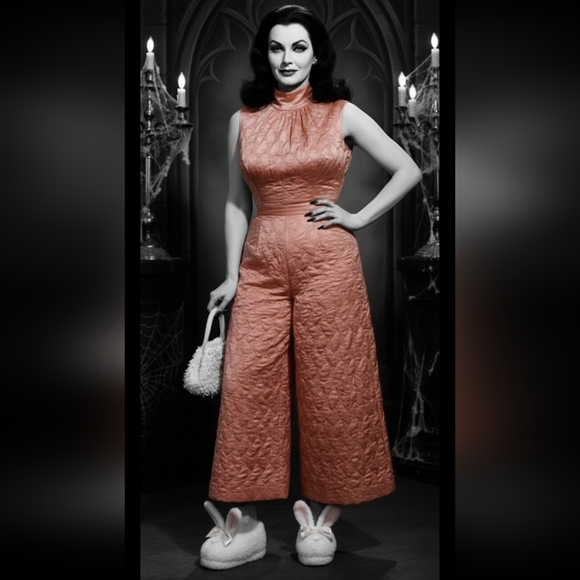 Vintage 60s As Is Romper Hostess Pants M - Picture 2 of 16